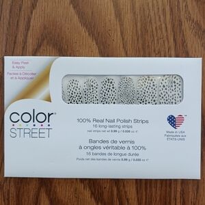 Color Street Purr Diem Black Clear Animal Print Nail Polish Strips